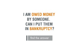 I am owed money by someone.  Can I put them in bankruptcy?