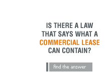 Is there a law that says what a commercial lease can contain?