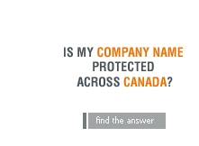 Is my company name protected across Canada?